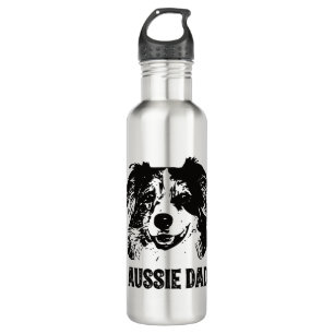 Mens Aussie Vater - Australian Shepherd Dog Vater Edelstahlflasche