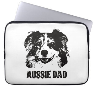Mens Aussie Vater - Australian Shepherd Dog Vater Laptopschutzhülle