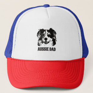 Mens Aussie Vater - Australian Shepherd Dog Vater Truckerkappe
