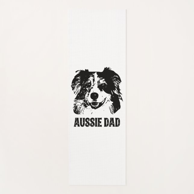 Mens Aussie Vater - Australian Shepherd Dog Vater Yogamatte (Vorderseite)
