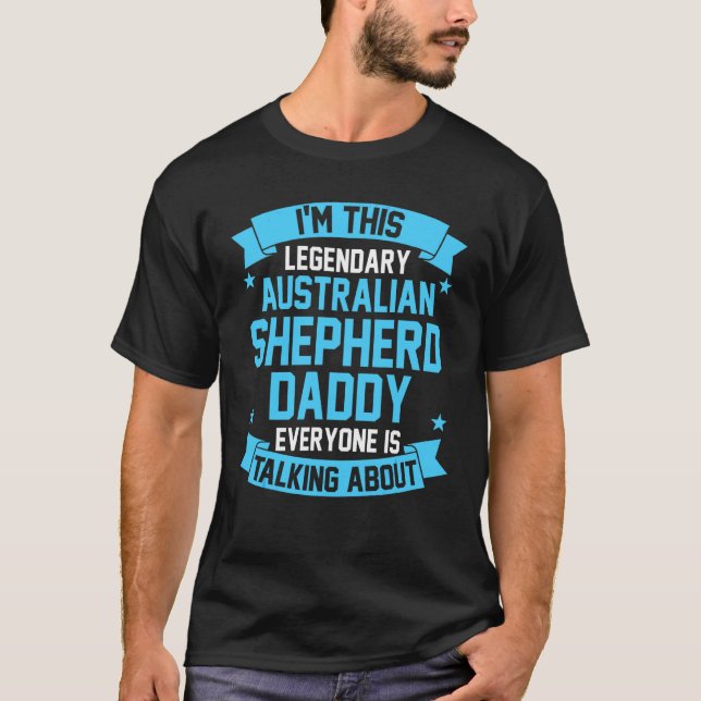 Mens Australian Shepherd Vater T-Shirt (Vorderseite)