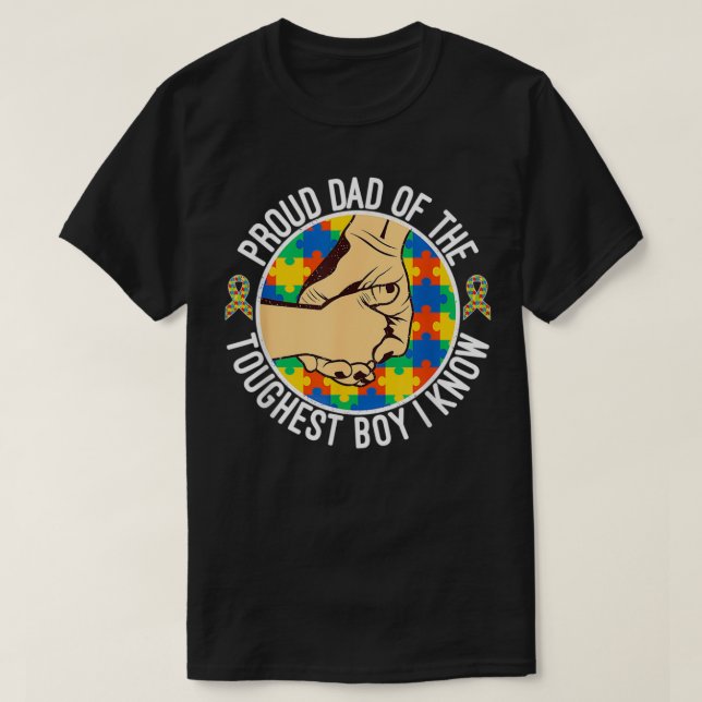 Mens Autism Awareness Dad  For Son Boys Funny Auti T-Shirt (Design vorne)