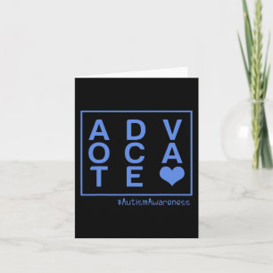 Mens Autismus Bewusstsein Advocate Einzigartiges E Karte