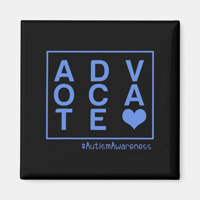 Mens Autismus Bewusstsein Advocate Einzigartiges E Magnet (Vorne)