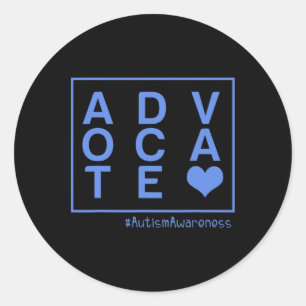 Mens Autismus Bewusstsein Advocate Einzigartiges E Runder Aufkleber