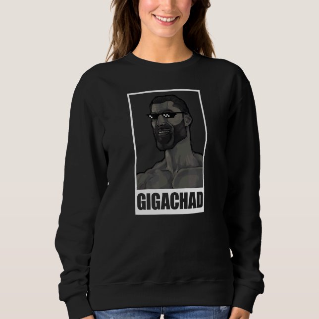 Mens Average Sigma Male Gigachad Meme Sweatshirt (Vorderseite)