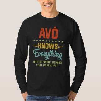Mens Avô weiß alles Portugiesischer Opa-Witz T-Shirt