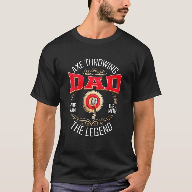 Mens Axe Throwing Dad  Hatchet & Axe Throwing T-Shirt (Vorderseite)