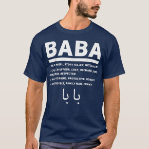 Mens Baba Definition Best Vaters Day Arabischer Va T-Shirt