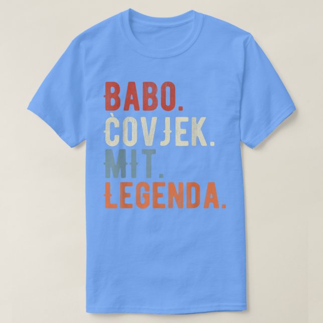 Mens Babo Bosnien Vater bosnischer Vater Bosna T-Shirt (Design vorne)