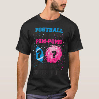 Mens Baby Gender offenbaren Fußball oder Pom Pom S T-Shirt