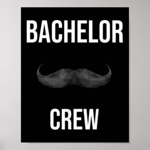 Mens Bachelor Crew Groom Bride Abend Bachelorett Poster