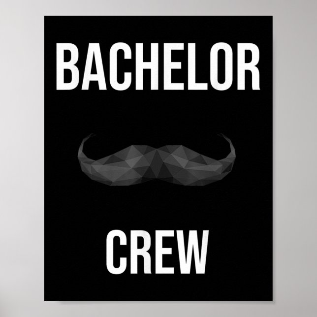 Mens Bachelor Crew Groom Bride Abend Bachelorett Poster (Vorne)