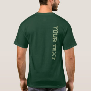 Mens Back Design Print Not Schriftart Green T-Shirt