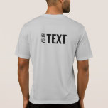 Mens Back Side Print Template Moderner Sport T-Shirt<br><div class="desc">Fügen Sie Ihren Text hier Moderne Rückseite Print Template Mens Sport-Tek Mitbewerber Activ Silver Gray T - Shirt.</div>