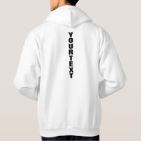 Mens Back Side Print White Template benutzerdefini