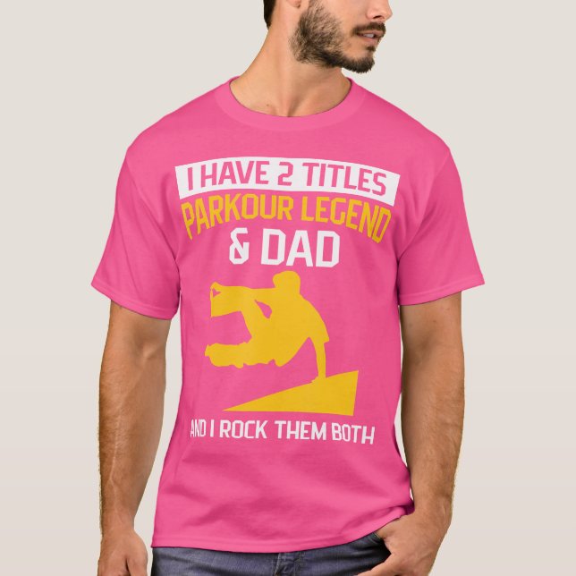 Mens Backflip Parkour Design For Your Parkour Dad T-Shirt (Vorderseite)