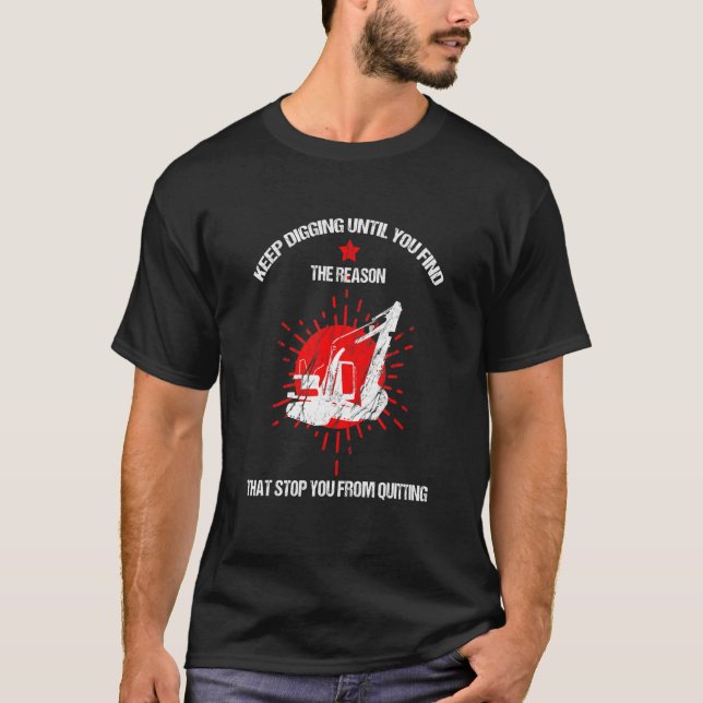 Mens Backhoe Operator for Excavator Sand Digger T-Shirt (Vorderseite)