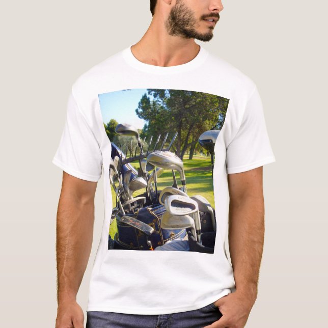 Mens Bag Golf Clubs T - Shirt, T-Shirt (Vorderseite)