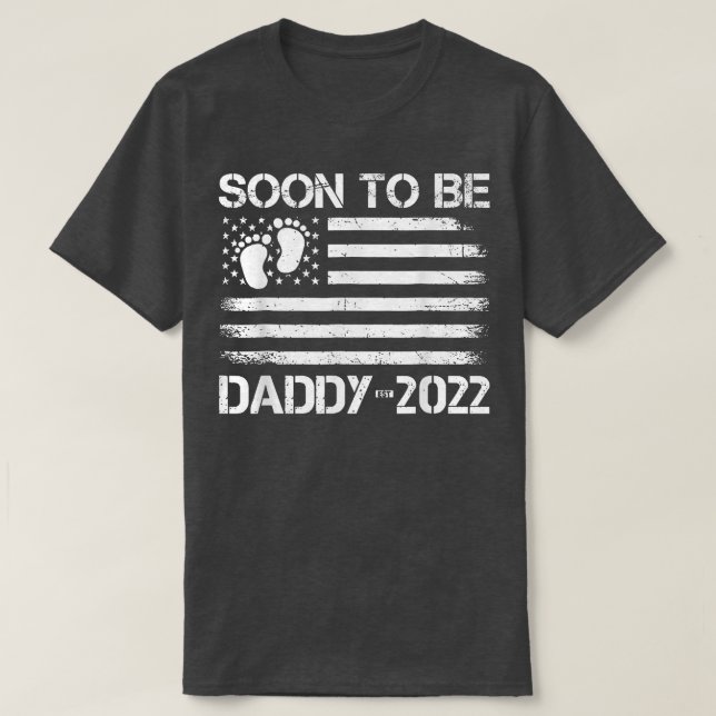 Mens bald Daddy Est T-Shirt (Design vorne)