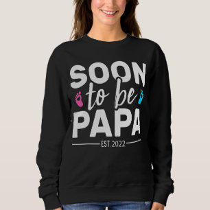 Mens bald Papa 2022 Vatertag zum ersten Mal Sweatshirt