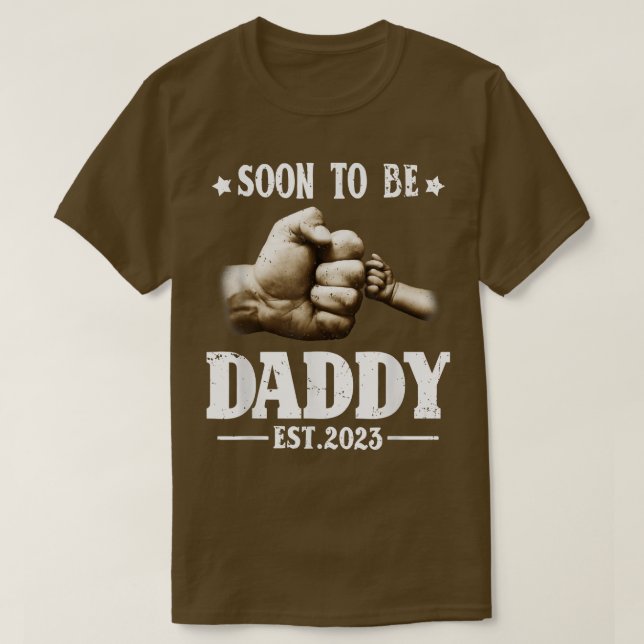 Mens bald Papi 2023 Schwangerschaftsankündigung T-Shirt (Design vorne)