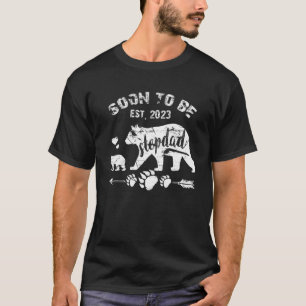 Mens bald Stepdad Est.2023 New Dad T-Shirt