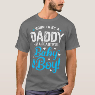 Mens bald Vater eines Baby Boy New Dad Expe sein T-Shirt