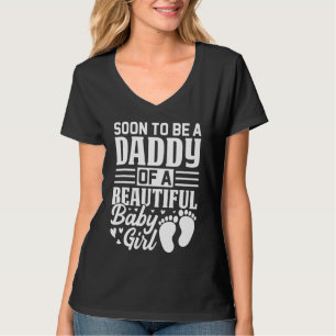 Mens bald Vater eines schönen kleinen Mädchens sei T-Shirt