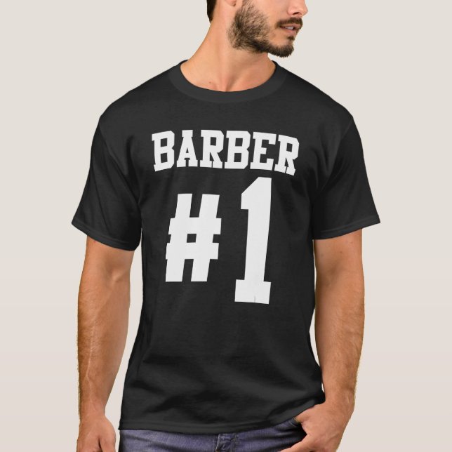 Mens Barber 1 Barbershop T-Shirt (Vorderseite)