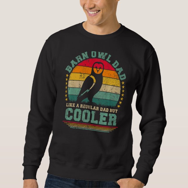 Mens Barn Owl Vater wie ein regelmäßiger Vater, ab Sweatshirt (Vorderseite)