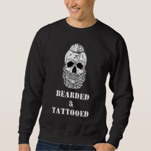 Mens Bart gebärdet Tattoo Tattooos Eingedrungen Sweatshirt