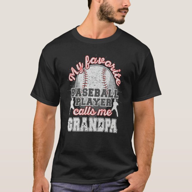Mens Baseball Grandpa Favorite Baseball Player Cal T-Shirt (Vorderseite)