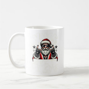 Men's Basic Santa Claus Rock Star T - Shirt Kaffeetasse