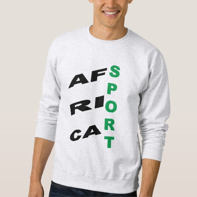 Men's Basic Sweatshirt ash  DESIGN  AFRICA SPORT  (Vorderseite)