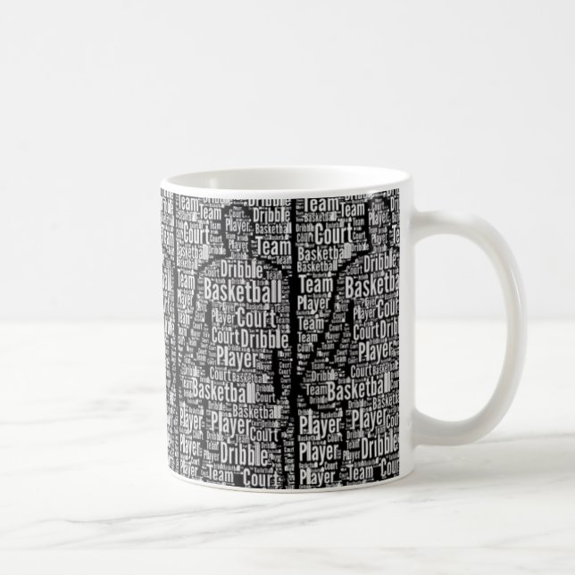 Mens Basketball Player Grafik-Sport-Coffee-Cup Tasse (Rechts)