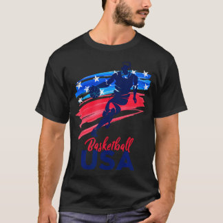 Mens Basketball USA unterstützen Team Shirt Basket