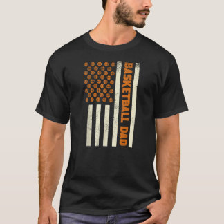 Mens Basketball Vater Flag Vintage Familie Patriot T-Shirt