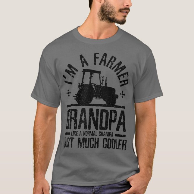 Mens Bauer Großvater - Funny Farm Großvater T-Shirt (Vorderseite)