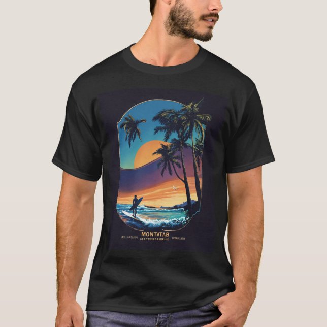 Mens Beach-Theme-Shirt T-Shirt (Vorderseite)