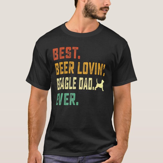 Mens Beagle Hund Bestes Bier Liebe Beagle Vater Fa T-Shirt (Vorderseite)