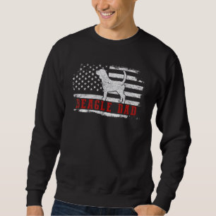 Mens Beagle Vater Beunruhigt amerikanische Flagge Sweatshirt
