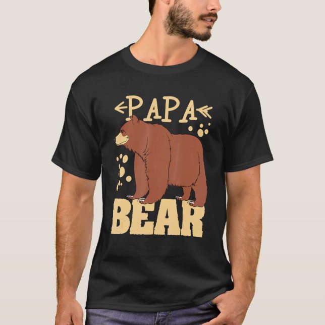 Mens Bear Papa Bear T-Shirt (Vorderseite)