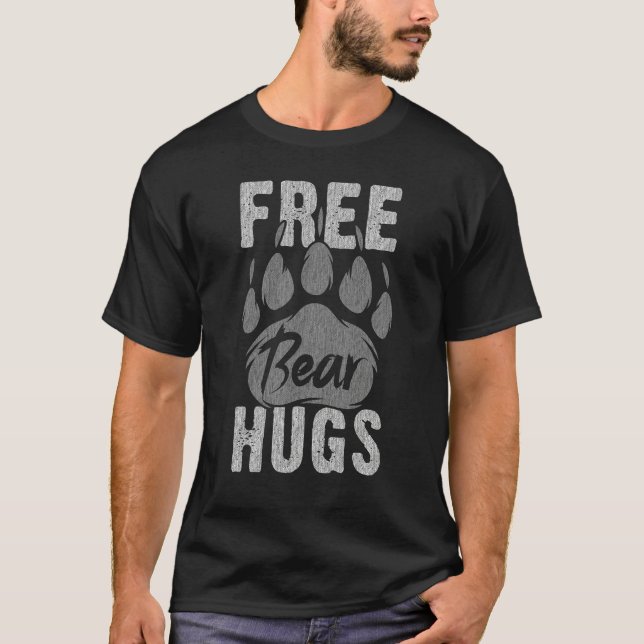 Mens Bear Paw Bear Community Free Bear Hugs Gay Be T-Shirt (Vorderseite)