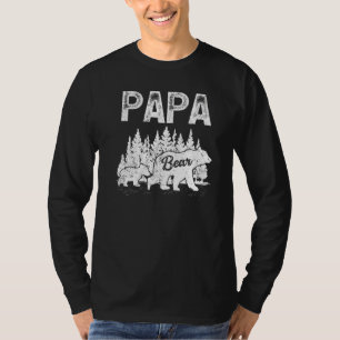 Mens Bear Retro Style Family Match Papa Bär F T-Shirt