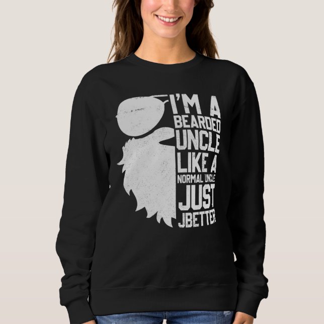 Mens Bearded Onkel Bart Spaß Onkel Sweatshirt (Vorderseite)