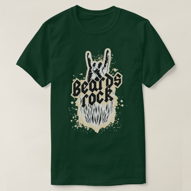 Mens Beards Rockbärte sind coole Bärenhalter T-Shirt (Design vorne)