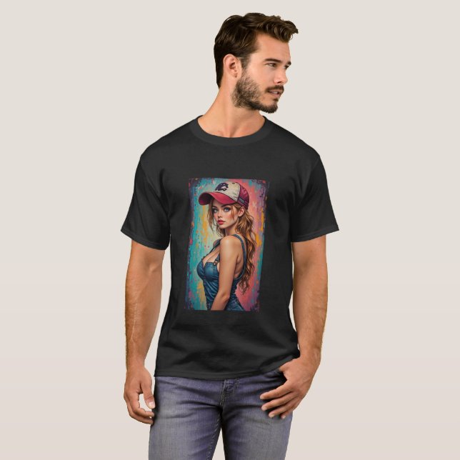 Mens Beautiful Graphic Image of Wine, Women & Song T-Shirt (Vorne ganz)