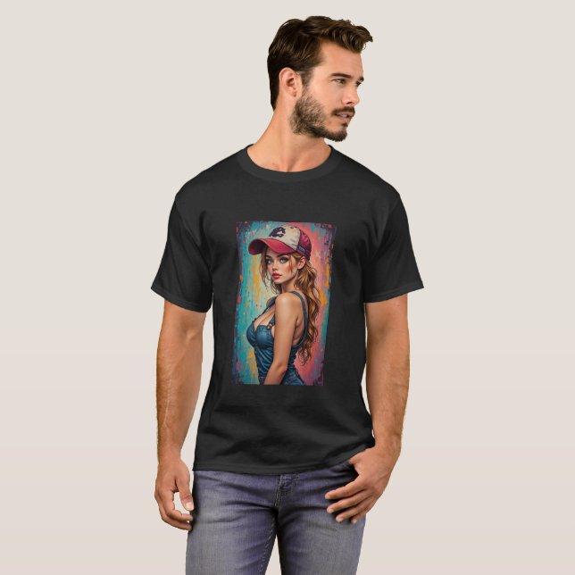 Mens Beautiful Graphic Image of Wine, Women & Song T-Shirt (Vorne ganz)
