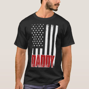 Mens bedrückte den amerikanischen Flaggenpapa der T-Shirt